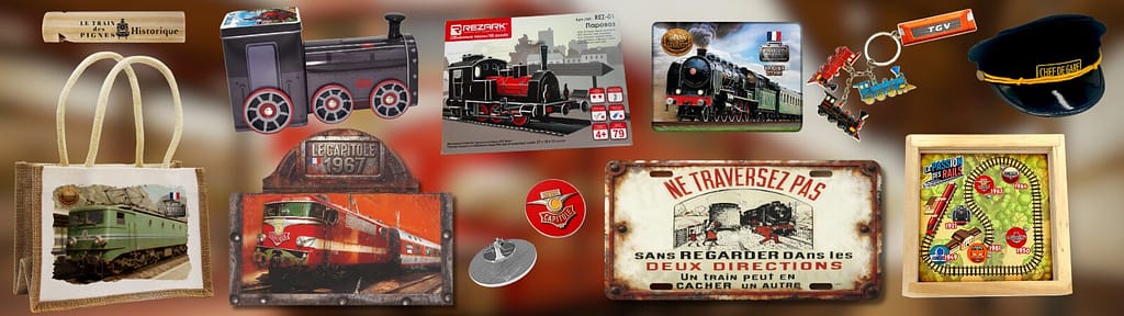 Catalogue souvenirs personnalisés de trains touristiques français