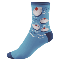 Chaussettes humoristiques bleues avec marins et expression Hisse Et Oh