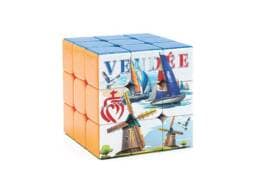 Magic Cube souvenir Vendée avec voiliers, moulins et emblème vendéen