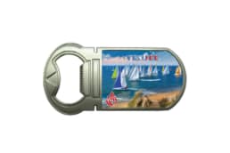 Magnet décapsuleur souvenir Vendée avec voiliers sur l'océan
