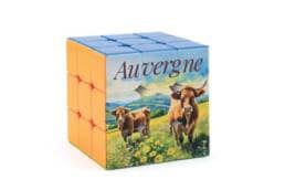 Magic Cube souvenir Auvergne illustré de vaches Salers