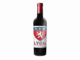 Magnet bouteille souvenir Lyon avec le blason de la ville