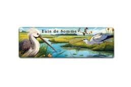 Magnet panorama souvenir Baie de Somme avec oiseaux dans les marais