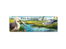 Magnet panorama souvenir Baie de Somme avec oiseaux dans les marais