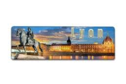 Magnet panorama souvenir Lyon avec la place Bellecour et les quais