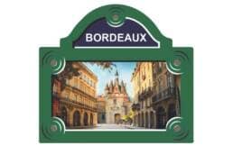 Magnet plaque de rue souvenir Bordeaux Gironde avec monument emblématique