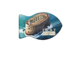 Magnet poisson souvenir Fort Boyard vu depuis l'océan