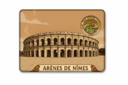 Magnet rectangle souvenir Arènes de Nîmes représentant l'amphithéâtre romain