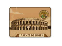 Magnet rectangle souvenir Arènes de Nîmes représentant l'amphithéâtre romain