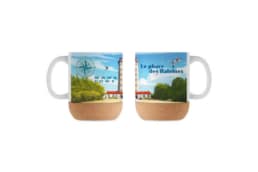 Mug base liège souvenir Phare des Baleines sur l'Île de Ré