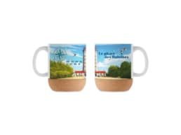 Mug base liège souvenir Phare des Baleines sur l'Île de Ré