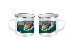 Mug fer émaillé souvenir Fort Boyard au large de la Charente-Maritime