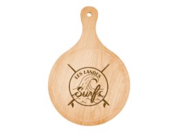 Planche à découper en bois souvenir Landes gravée du logo Surf Les Landes