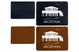 Porte-carte anti-RFID souvenir Arcachon Gironde avec cabane tchanquée
