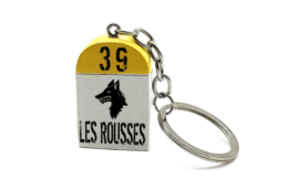 Porte-clés borne souvenir Les Rousses Jura avec numéro 39