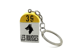 Porte-clés borne souvenir Les Rousses Jura avec numéro 39