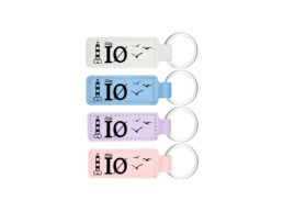 Porte-clés simili cuir souvenir Île d'Oléron avec phare