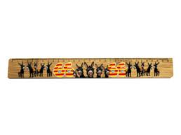 Règle en bois souvenir Catalogne avec ânes catalans