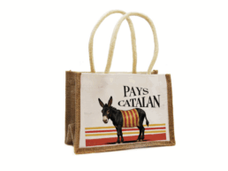 Sac en jute souvenir Pays Catalan avec âne catalan
