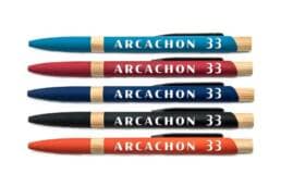 Stylo assorti souvenir Arcachon Gironde disponible en plusieurs coloris