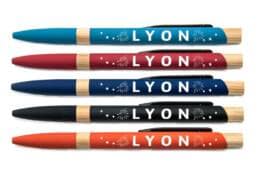 Stylo bambou souvenir Lyon avec décoration Ville des Lumières