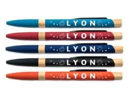 Stylo bambou souvenir Lyon avec décoration Ville des Lumières