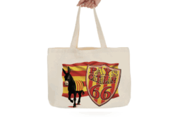 Tote bag souvenir Catalogne avec âne catalan et blason Pays Catalan 66