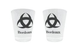 Verre à liqueur souvenir Bordeaux Gironde avec symbole emblématique de Bordeaux