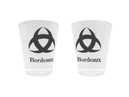 Verre à liqueur souvenir Bordeaux Gironde avec symbole emblématique de Bordeaux