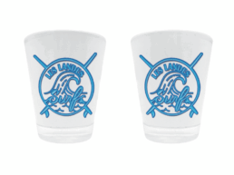 Verre à liqueur souvenir Landes avec logo Surf Les Landes