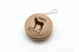 Yoyo en bois souvenir Pays Catalan avec âne catalan