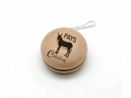 Yoyo en bois souvenir Pays Catalan avec âne catalan