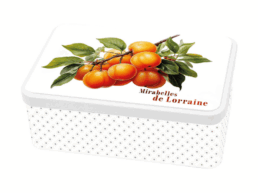 Boîte à sucre souvenir Mirabelles Lorraine décorée de mirabelles