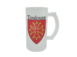 Chope givrée souvenir Toulouse avec croix occitane