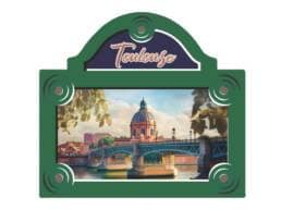 Magnet plaque de rue souvenir Toulouse représentant le Pont Saint-Pierre