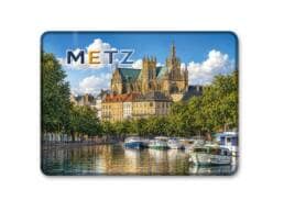 Magnet rectangle souvenir Metz représentant la cathédrale Saint-Étienne