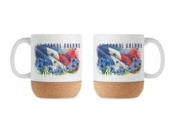 Mug base liège souvenir Grande Guerre décoré d'un visuel commémoratif