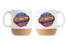 Mug base liège souvenir Île de La Réunion avec logo Réunion 974
