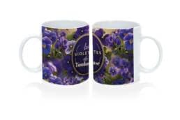 Mug standard souvenir Toulouse décoré de violettes