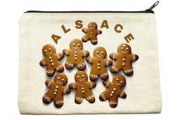 Pochette souvenir Alsace avec plusieurs Mannele traditionnels