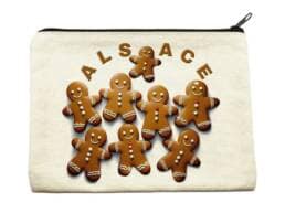 Pochette souvenir Alsace avec plusieurs Mannele traditionnels