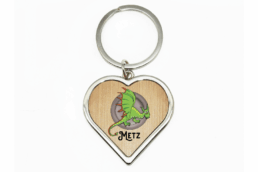Porte-clés cœur souvenir Graoully Metz avec dragon Graoully
