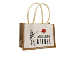 Sac en jute souvenir Grande Guerre avec soldat et coquelicot