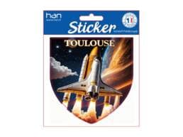 Sticker souvenir Toulouse représentant une navette spatiale