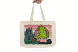 Tote bag souvenir Graoully Metz avec illustration du Graoully