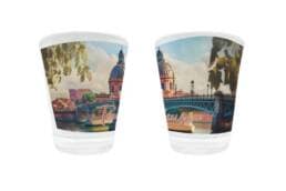 Verre à liqueur souvenir Toulouse avec le Pont Saint-Pierre